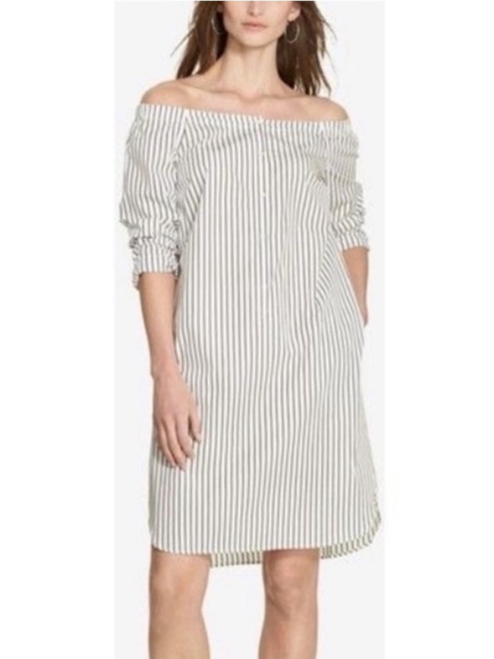 Ralph Lauren | Off shoulder Oxford dress